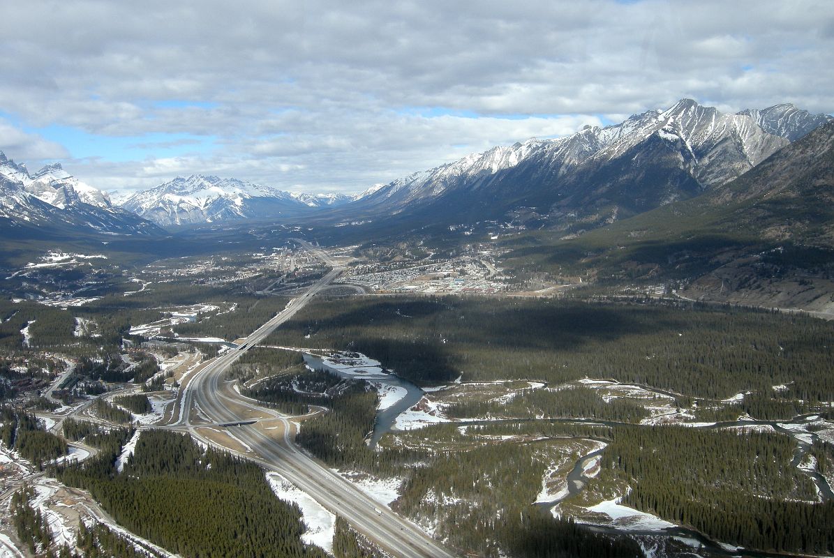 43 And Back To Canmore From Helicopter From Mount Assiniboine In Winter